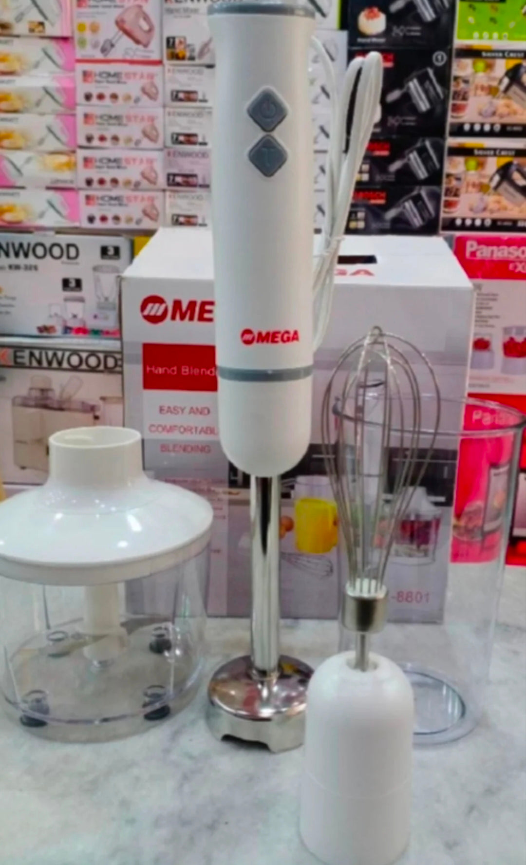 Omega Hand Blender, 250 Watts, for Kitchen