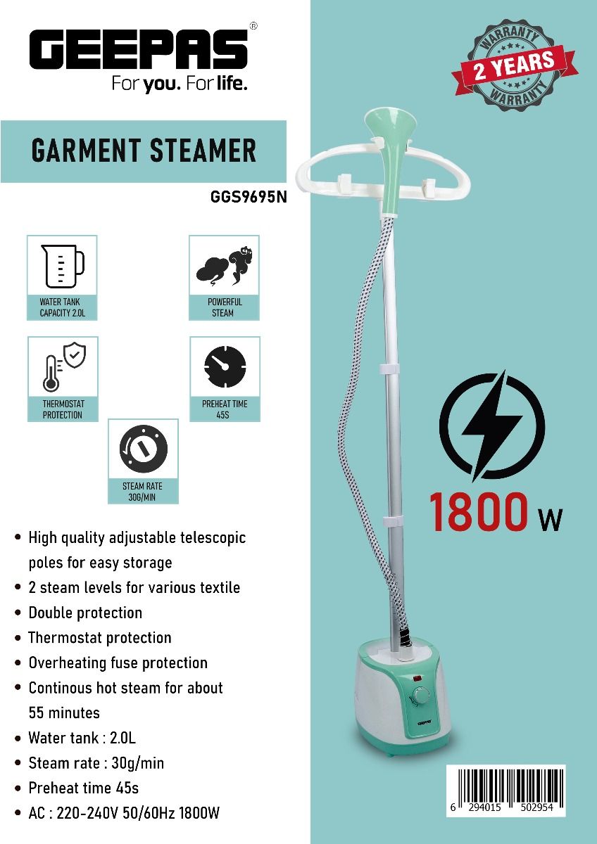 Geepas Garment Steamer GGS9695N